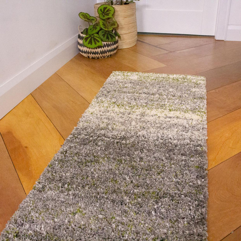 Kukoon Alder Dark Green Shaggy Rug 60 x 240cm Image 2