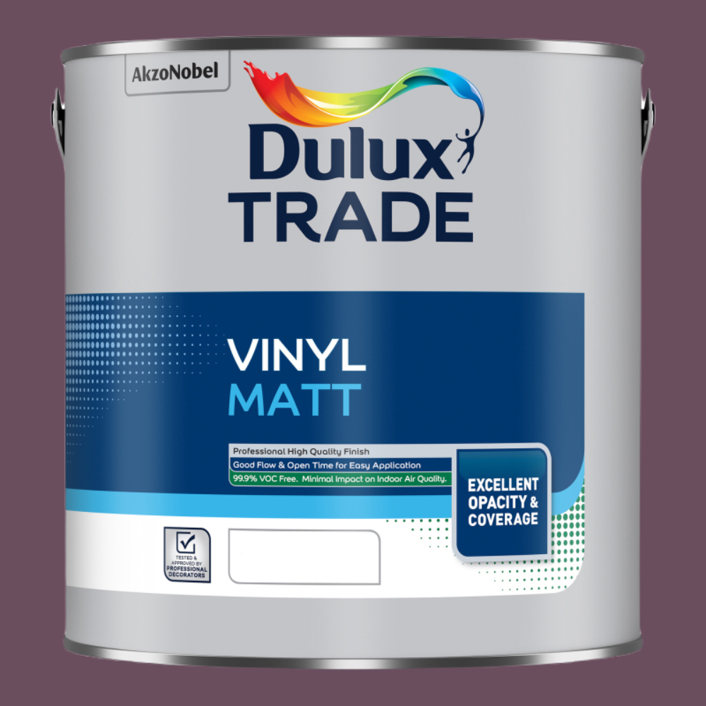 Dulux Trade Mulberry Burst Walls and Ceilings Vinyl Matt Paint 2.5L Image 2