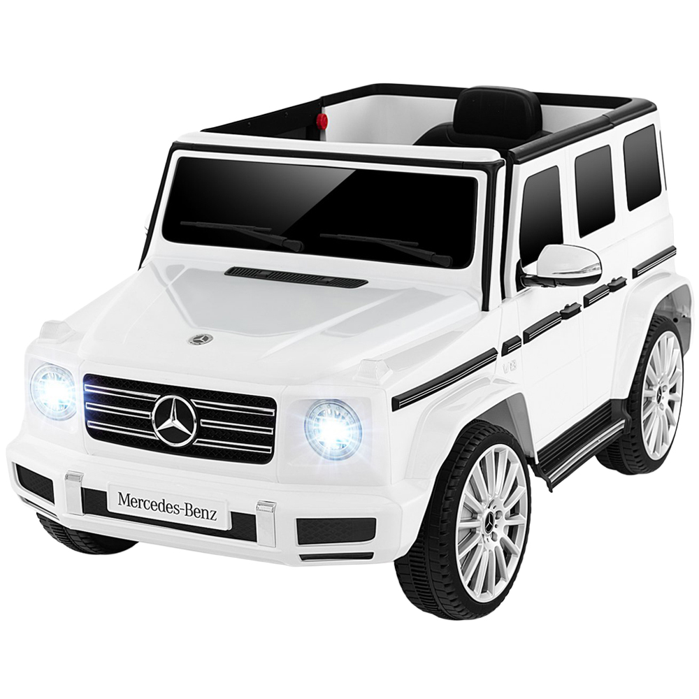 Costway Kids White Licensed Mercedes Benz Ride On Car with Remote Control 12V Image 1