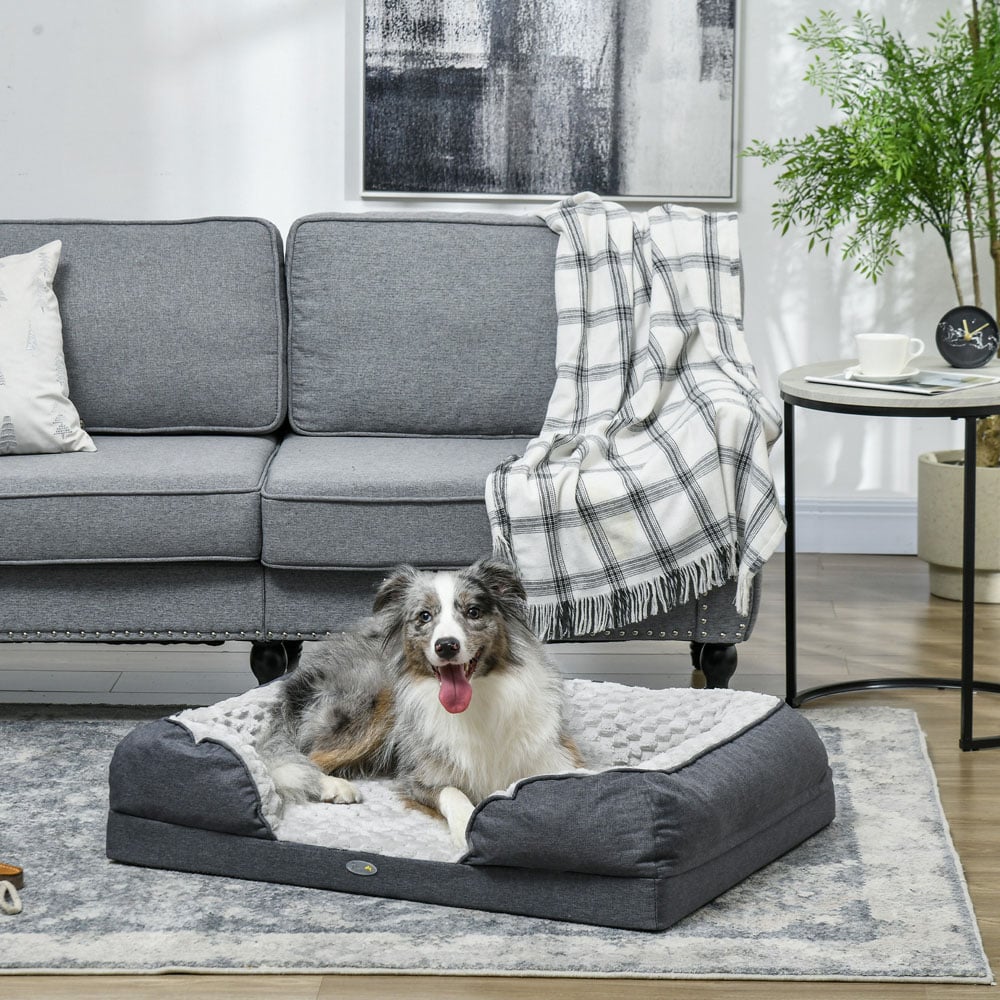 PawHut Charcoal Grey Medium Dog Bed Image 2