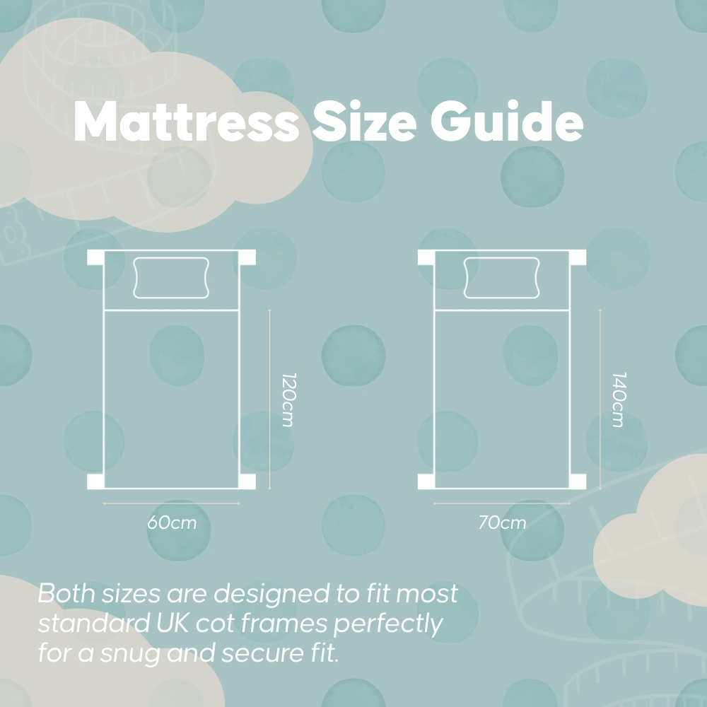 Bump and Beyond White Breathable Firm Support Waterproof Baby Cot Bed Mattress 140 x 70 x 10cm Image 8
