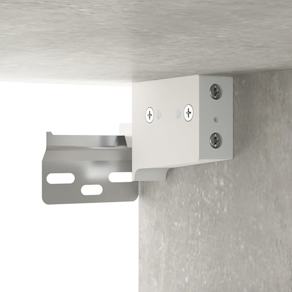 vidaXL 3 Drawer Concrete Grey Wall Cabinet Set of 2 Image 4