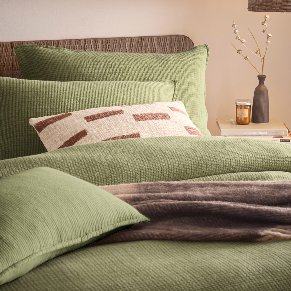 Yard Ribble Double Khaki Acid Washed Duvet Cover Set Image 2