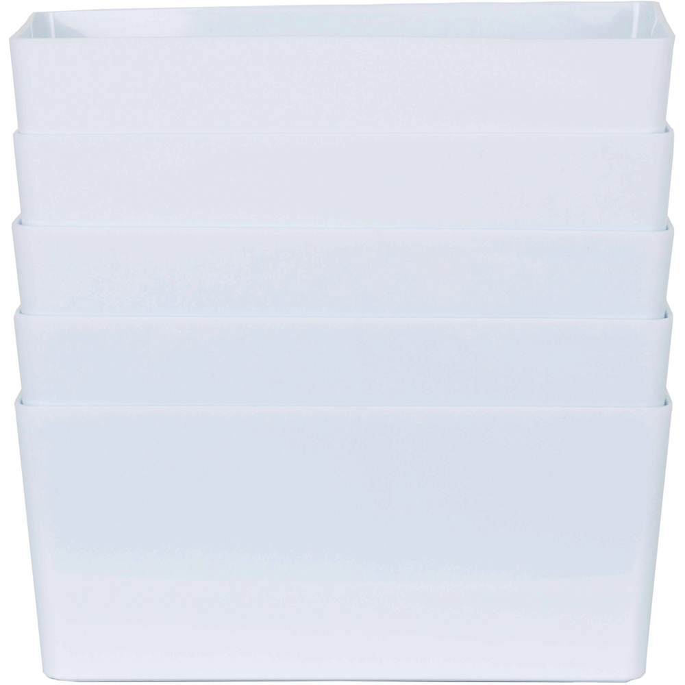 Wham Ice White 4.02 Rectangular Studio Basket 5 Pack Image 1