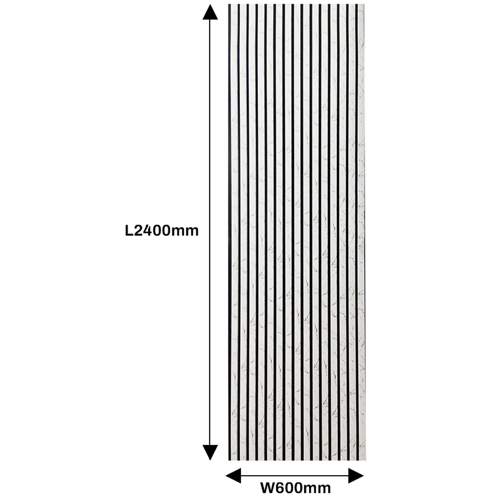 Britwall White and Gold Marble Design Linear Acoustic Wall Panel 2400 x 600 x 21mm 2 Pack Image 7