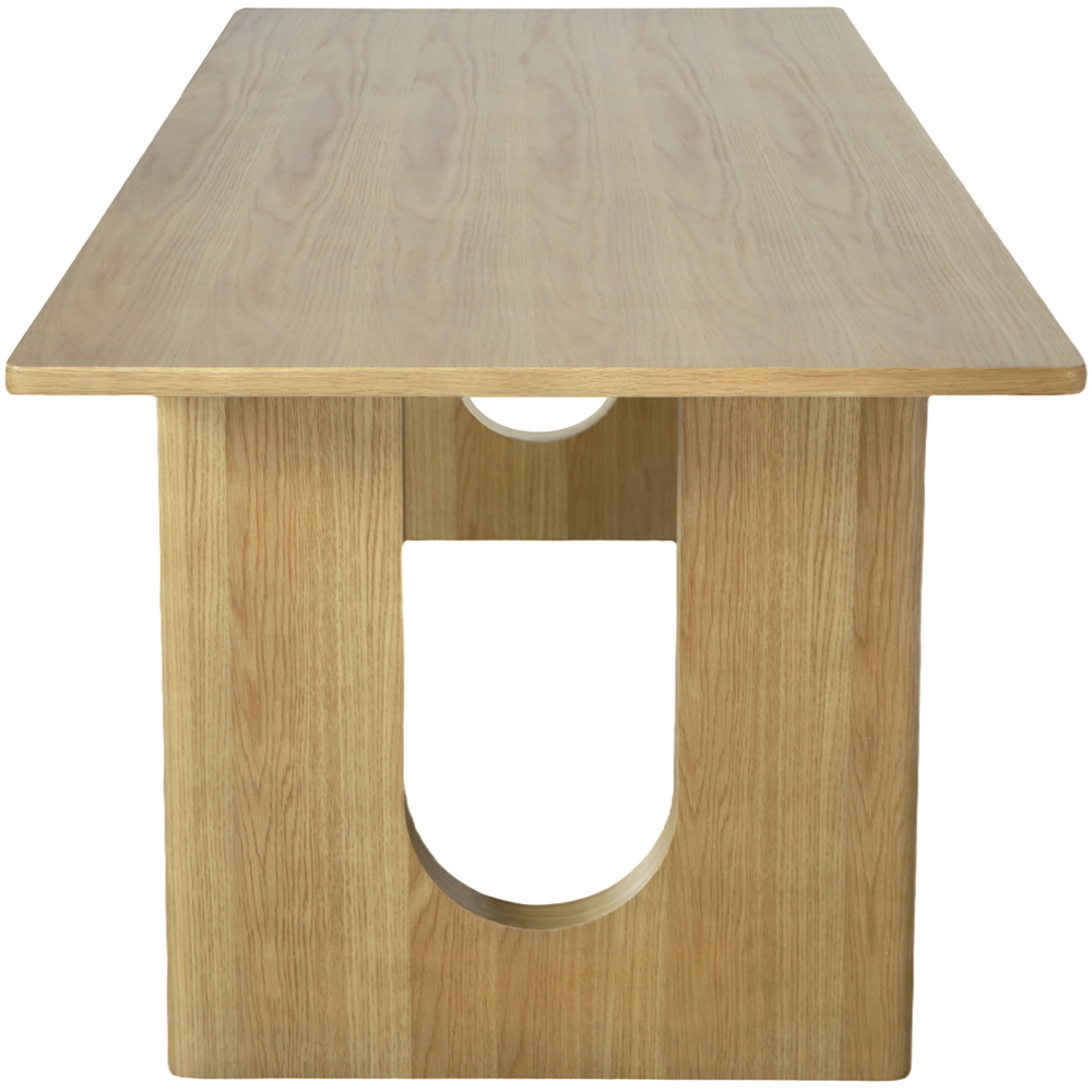 HGD Umberto 6 Seater Dining Table Washed Oak Veneer Image 4