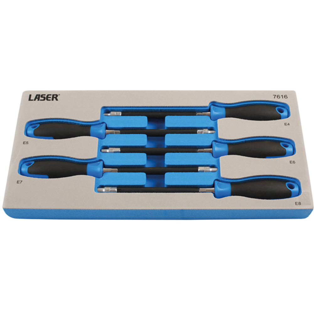 Laser 5 Piece E-Socket Flexi Driver Set Image 6