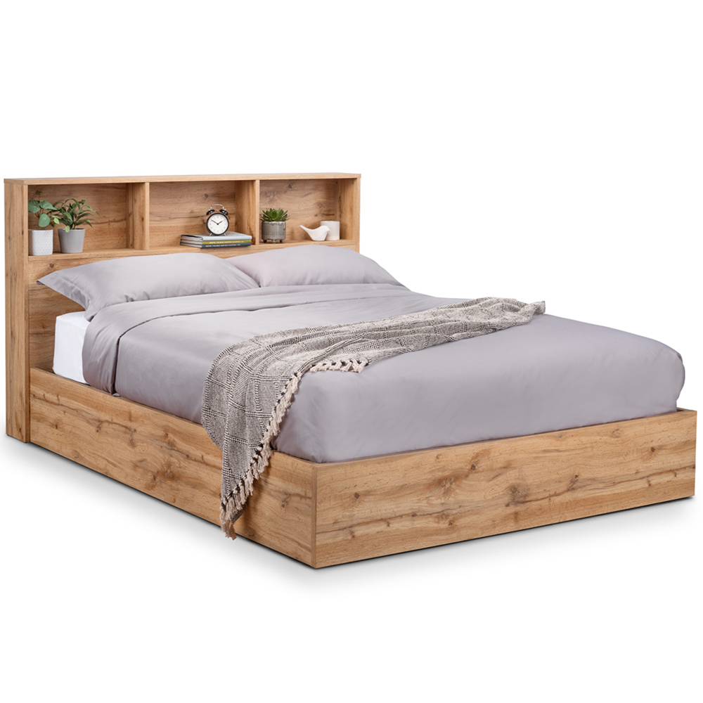 Julian Bowen Bali King Size Light Oak Storage Ottoman Bed Image 2