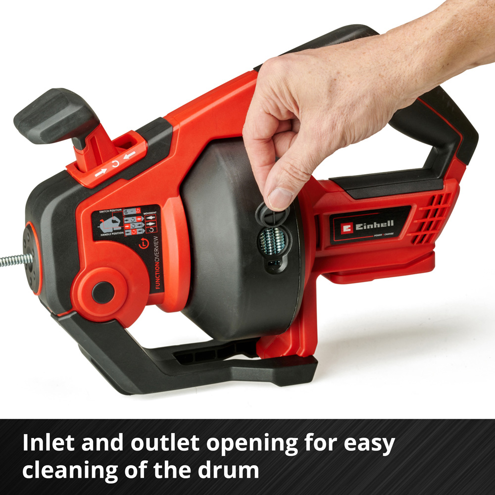 Einhell Power X-Change TE-DA 18/760 Li Solo Cordless Drain Cleaner Image 6