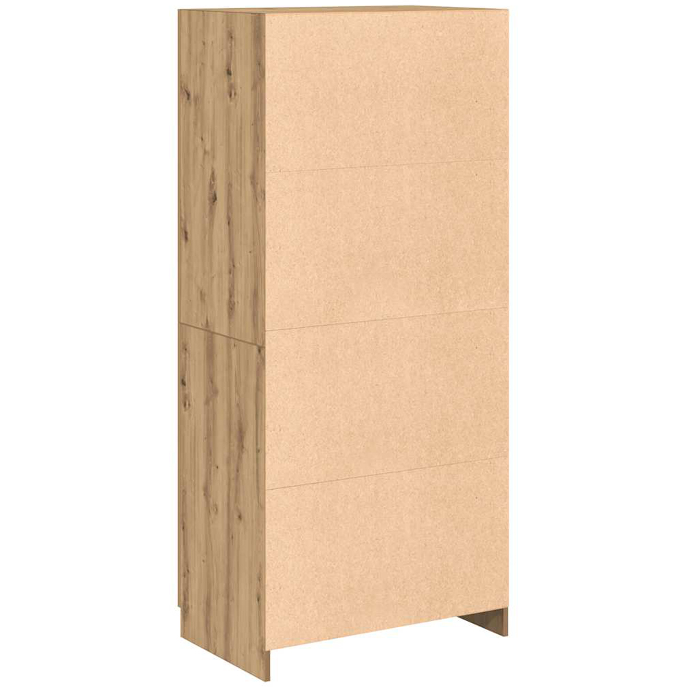 vidaXL 2 Door Artisan Oak Wooden Wardrobe Image 5