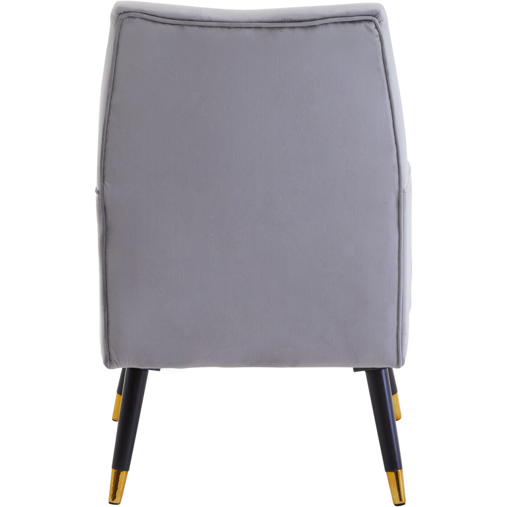 Premier Housewares Loretta Grey Velvet Accent Chair Image 4