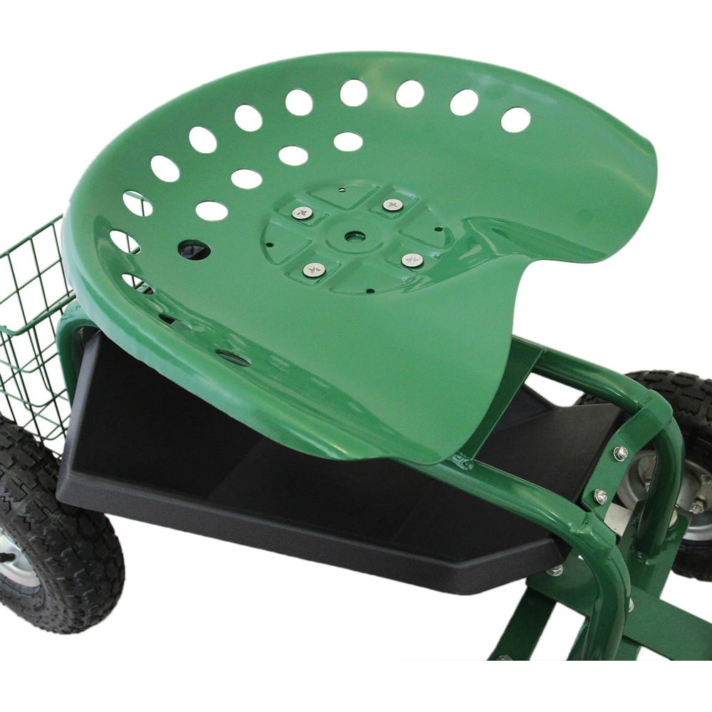 Monster Shop Green Heavy-Duty Mobile Garden Seat Image 2