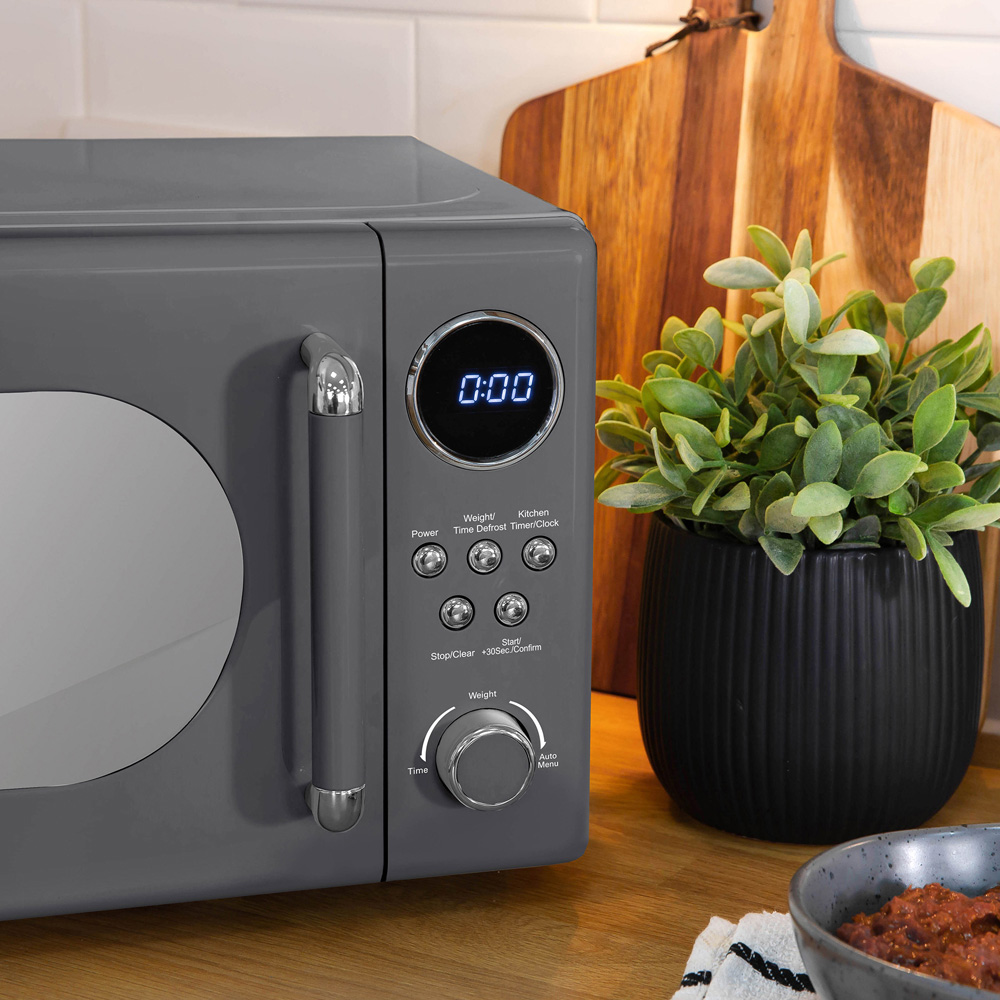 Russell Hobbs Retro Solo RHM2044G Grey Digital 20L Microwave Image 5