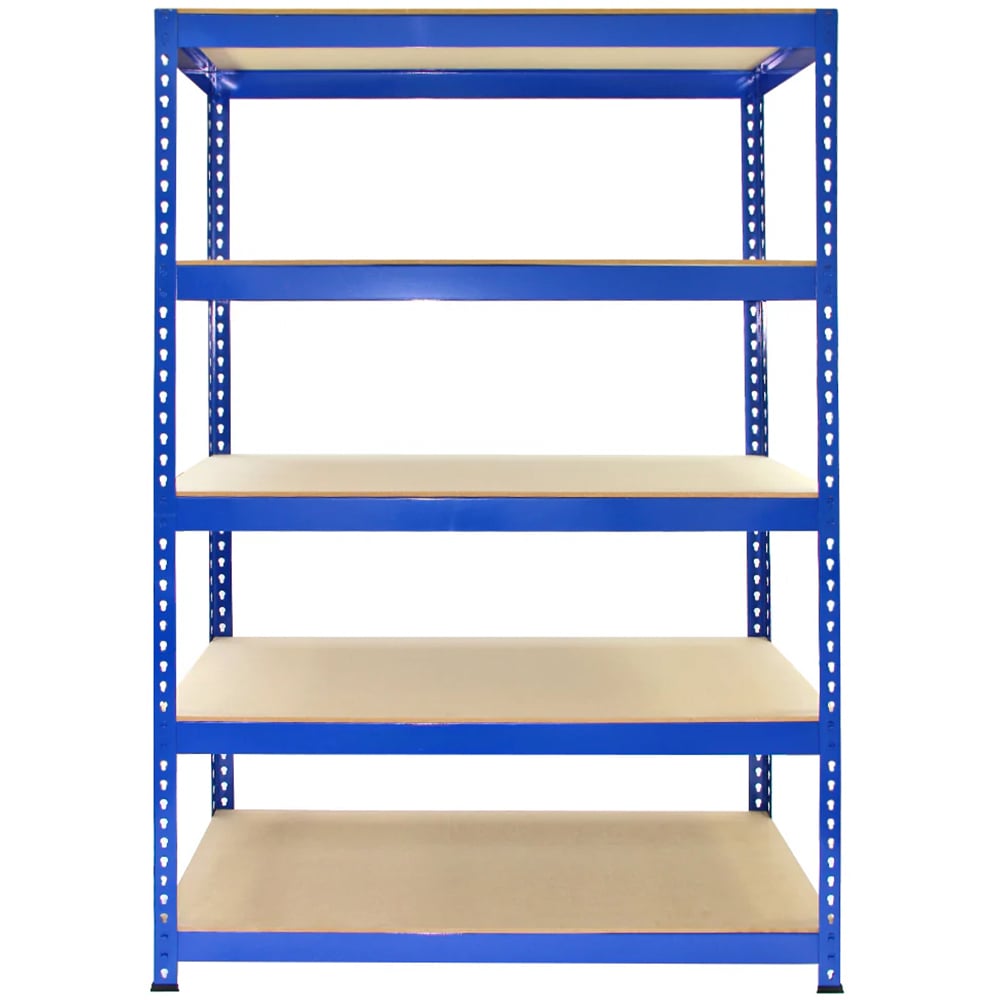 Monster Shop T-RAX 5 Tier Blue Metal Racking Units with Bay Connectors 2 Pack Image 2