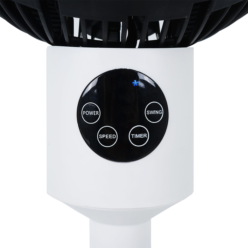 Jack Stonehouse Black and White Pedestal Fan 33 inch Image 7
