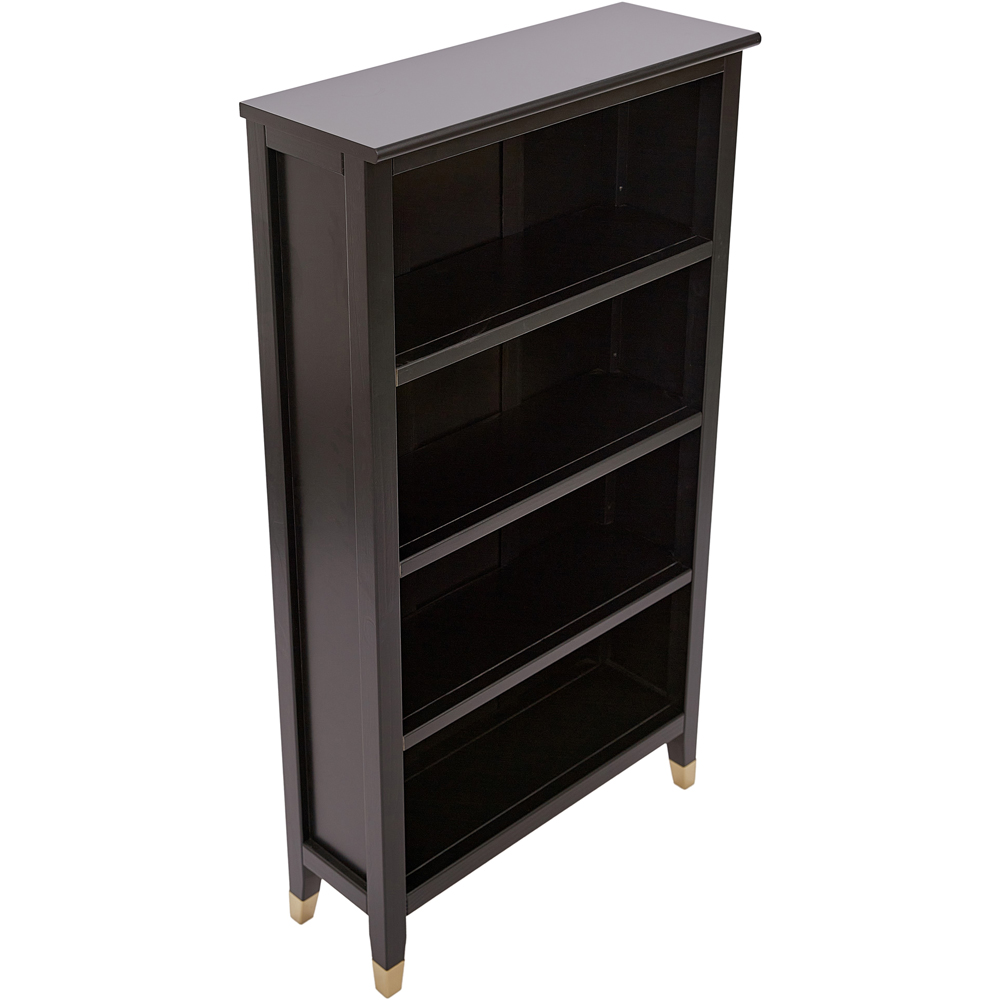 Palazzi 4 Shelves Black Bookcase Image 4