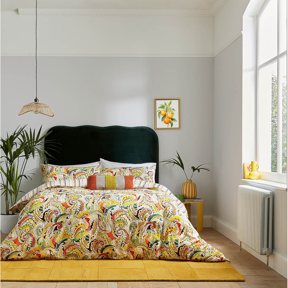 Helena Springfield Penny Super King Size Mango Duvet Set Image 6