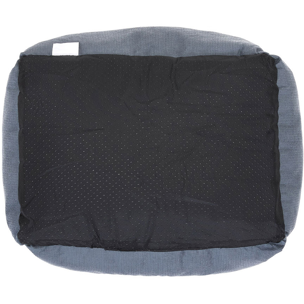 H&O Direct 39 x 43cm Grey Super Soft Small Dog Bed with Anti-Slip Bottom Image 2