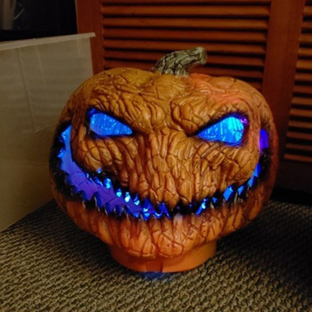 Living and Home Halloween Spooky LED Light Up Pumpkin 30cm Image 2