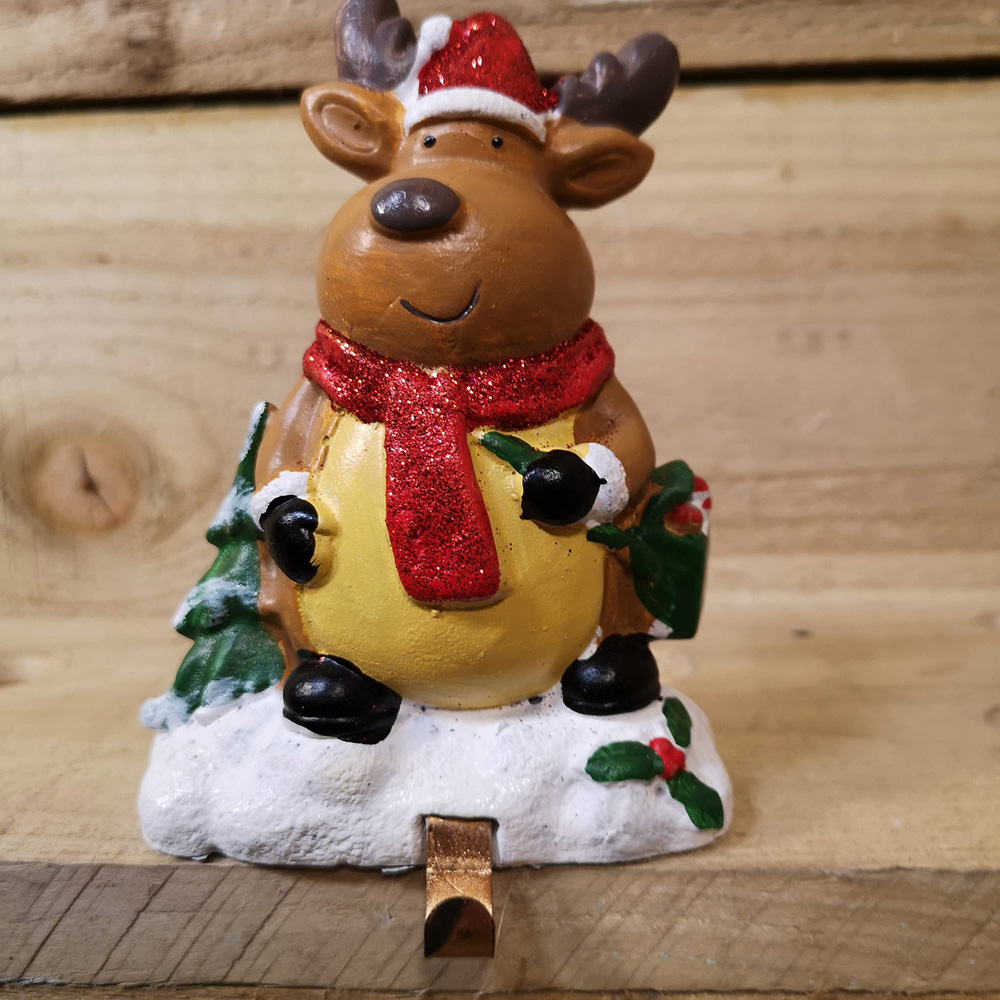Premier Reindeer Christmas Stocking Hanger 13cm Image 7