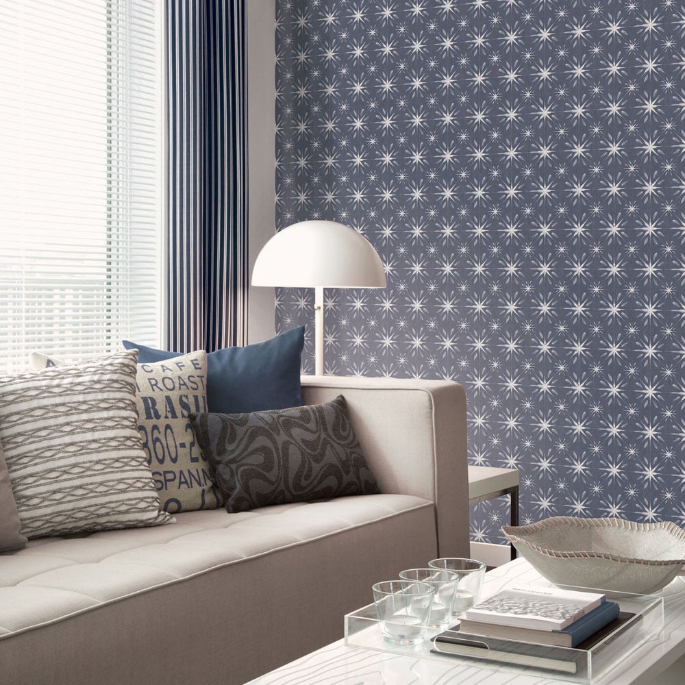 Galerie Nordic Elements Geometric Navy Wallpaper Image 2