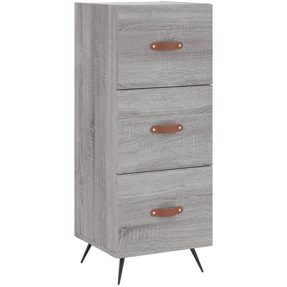 vidaXL Single Door 3 Drawer Grey Sonoma Highboard Image 5