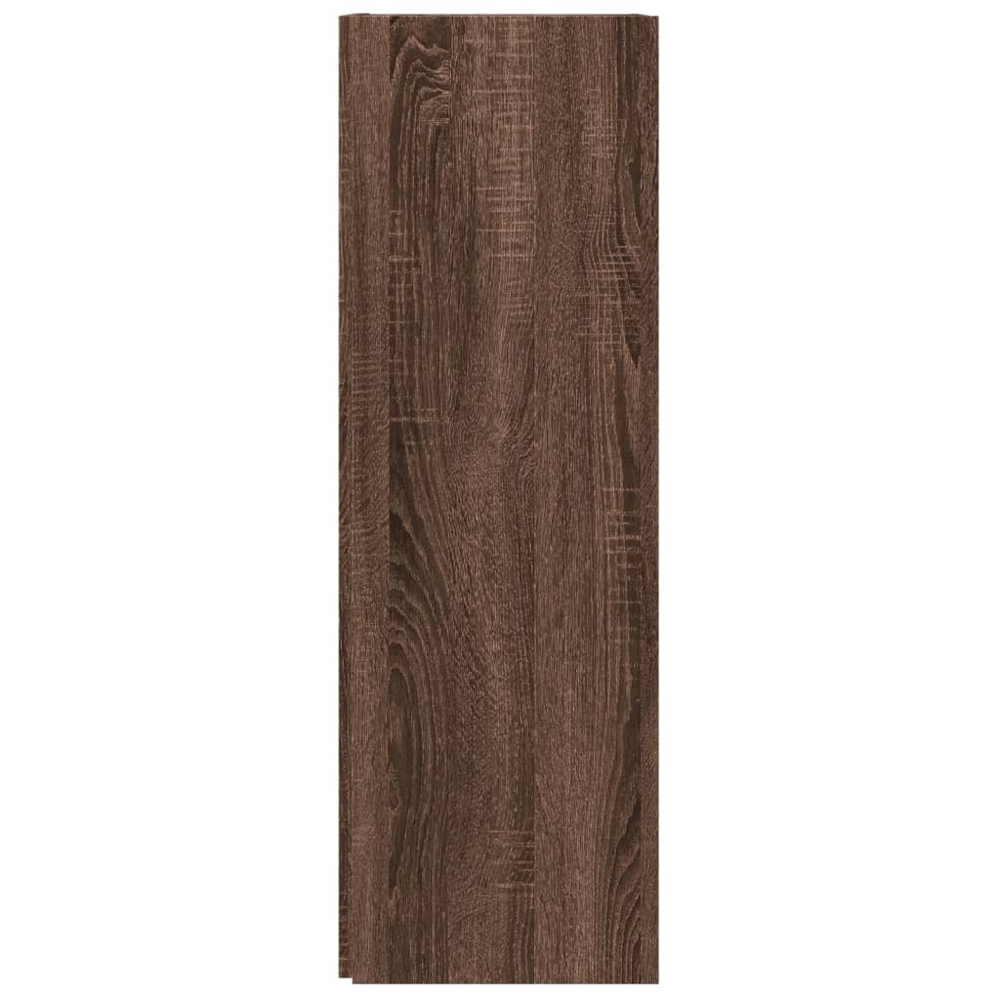 vidaXL 3 Shelf Brown Oak Corner Cabinet Image 5
