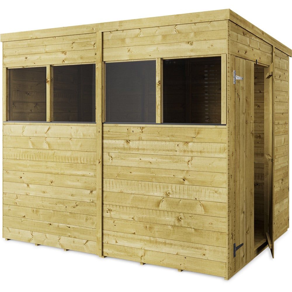 StoreMore 8 x 6ft Double Door Tongue and Groove Pent Shed Image 2