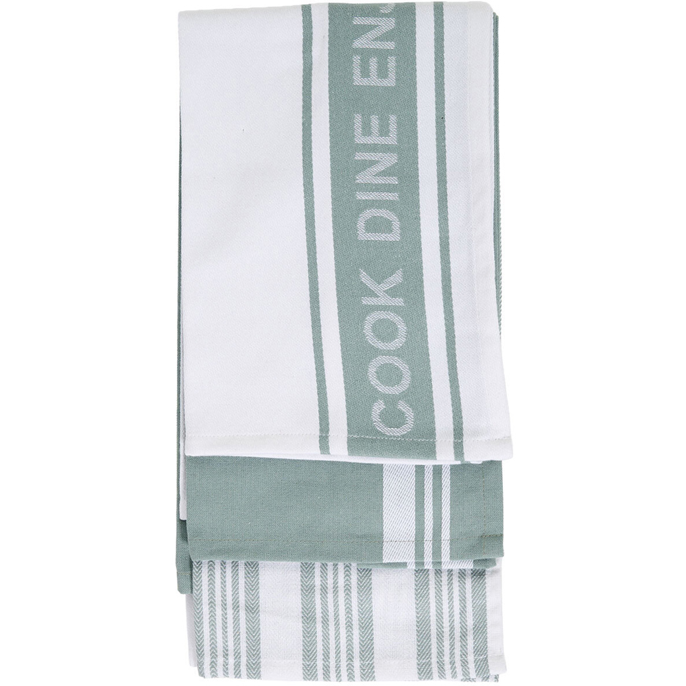 Pack of 3 Cook Dine Enjoy Tea Towels Image 3