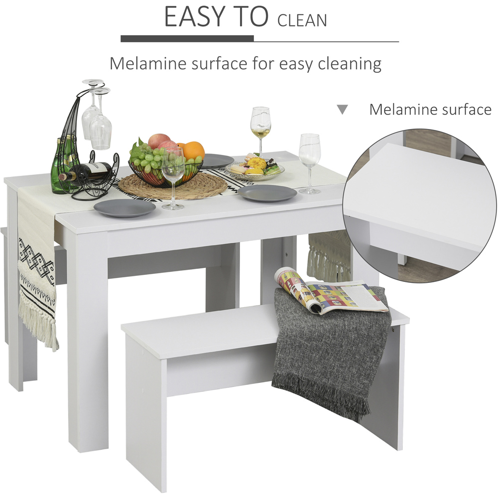 Portland 2 Seater Dining Set White Image 5