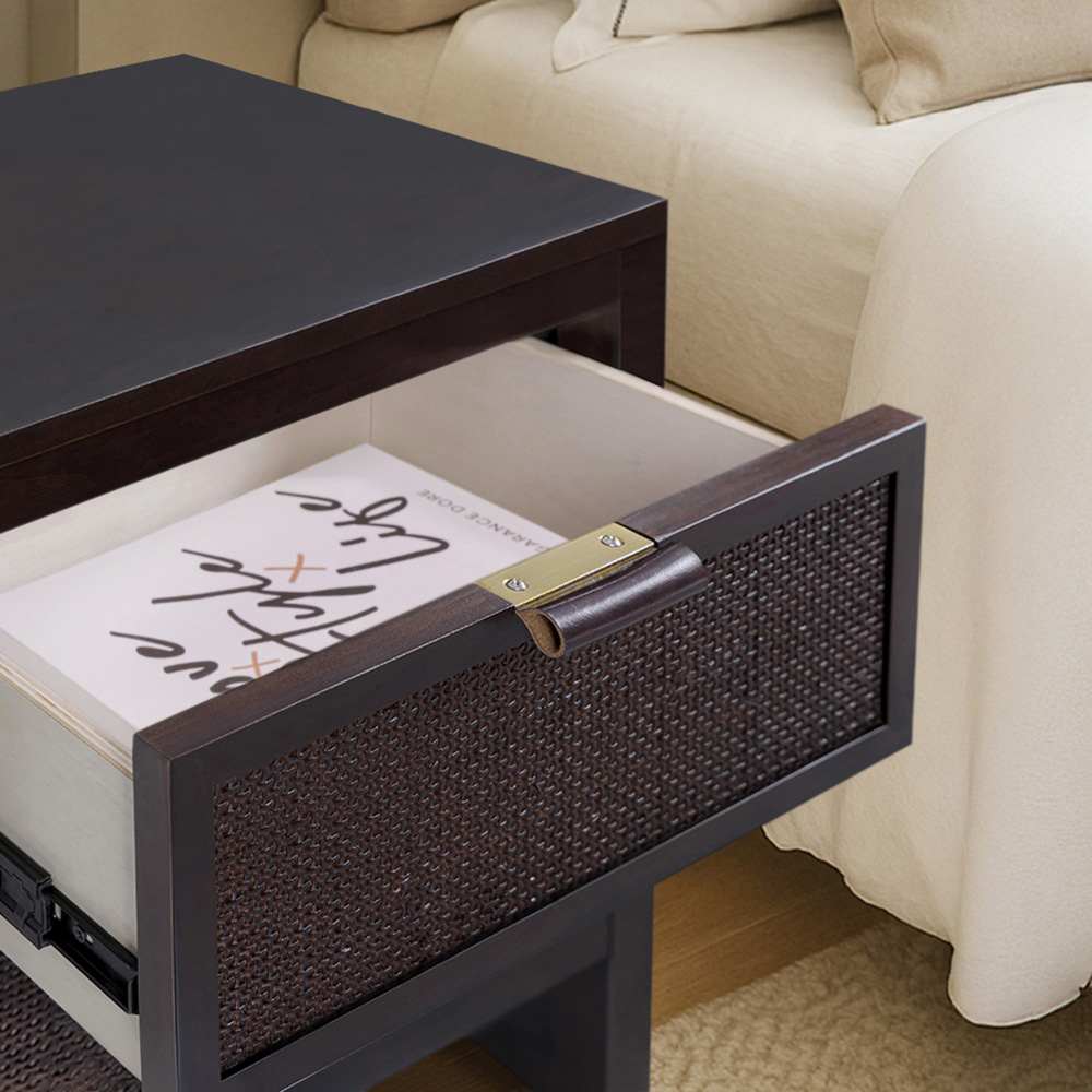 Teamson Home Hatteras 2 Drawer Espresso Nightstand Image 5
