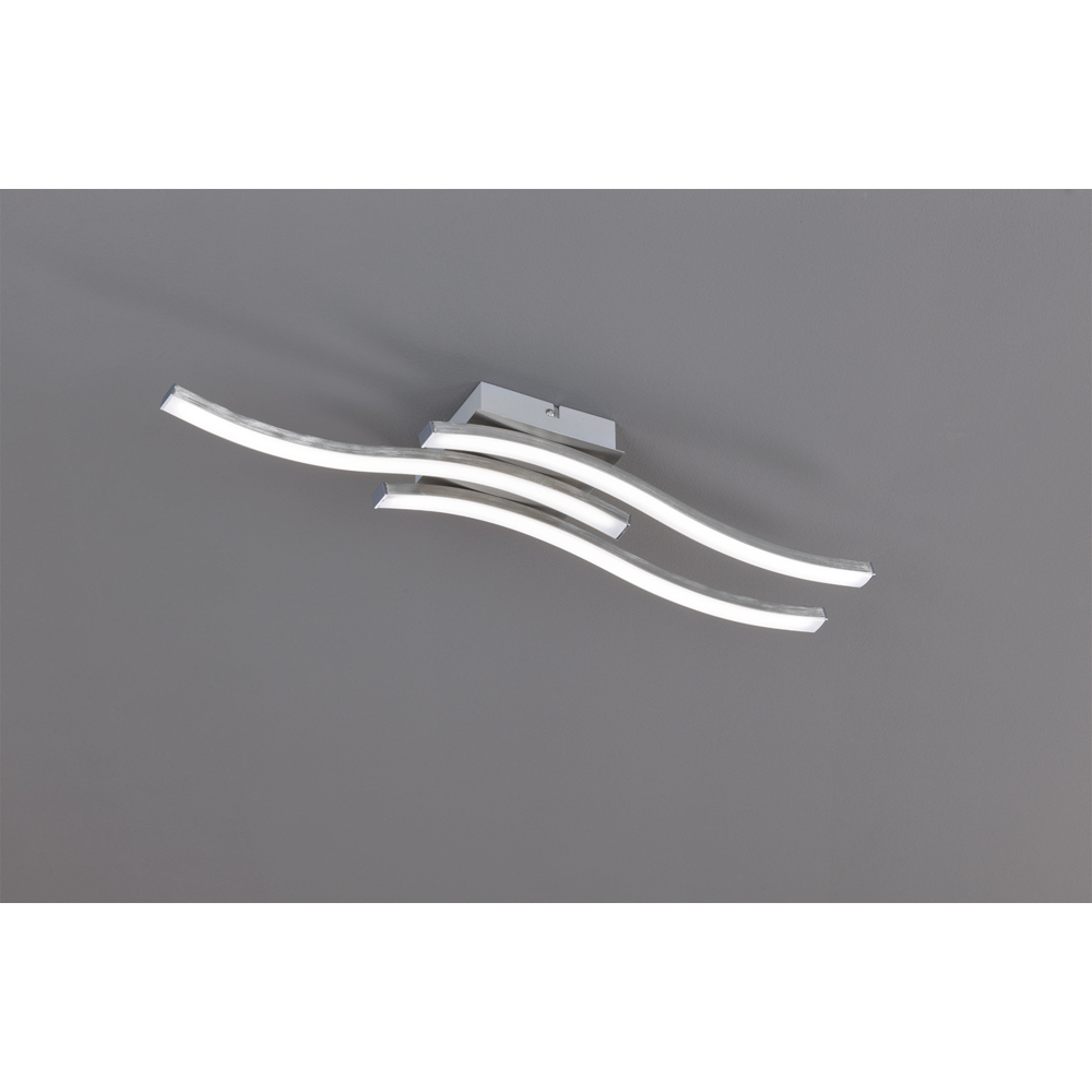 TRIO Route Matt Nickel 3 Light LED Ceiling Light Image 2