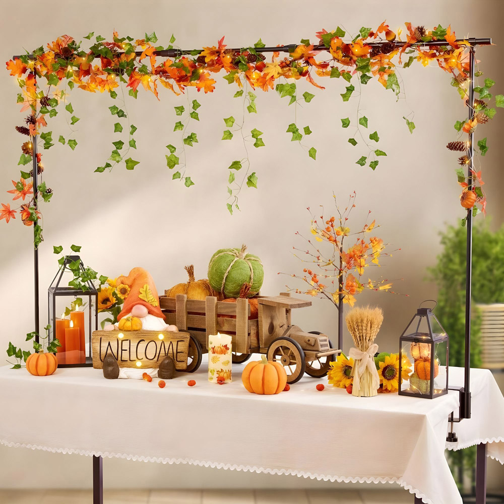Samuel Alexander Black Metal Extendable Christmas Table Display Pole 130 to 195cm Image 3