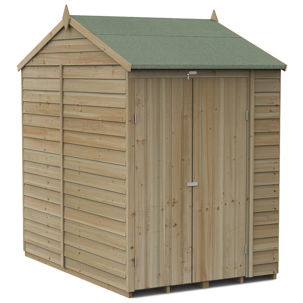 Forest Garden 4LIFE 5 x 7ft Double Door Reverse Apex Shed Image 1