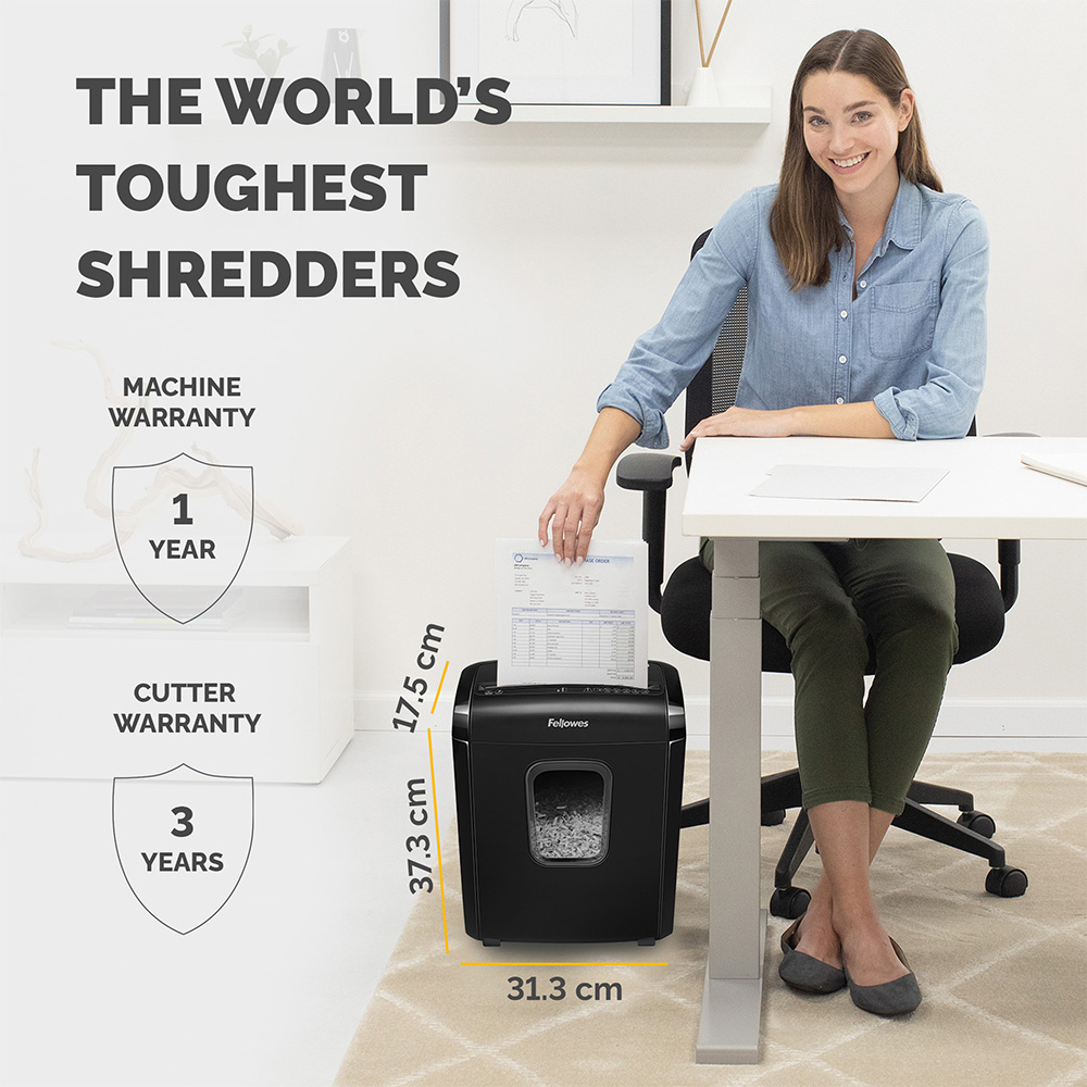 Fellowes Powershred 6M Mini Cut Paper Shredder Image 7