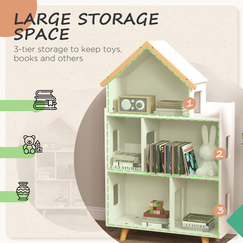 Tommy Toys 5 Shelf White Toy Storage and Bookshelf Image 5