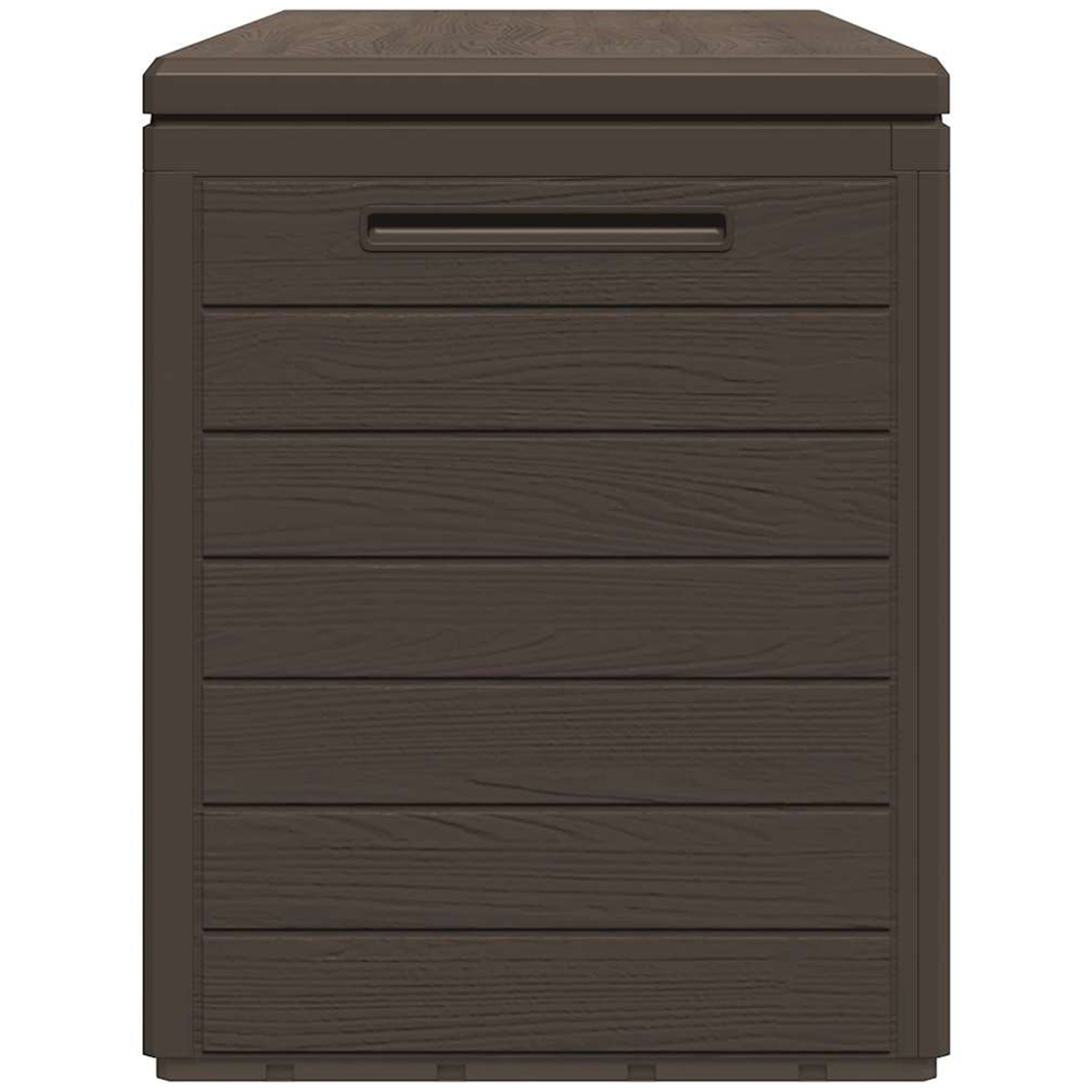vidaXL 290L Brown Polypropylene Garden Storage Box Image 4