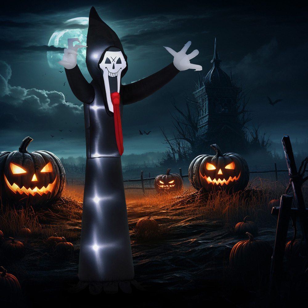 Outsunny Inflatable Grim Reaper Halloween Decoration 10ft Image 4