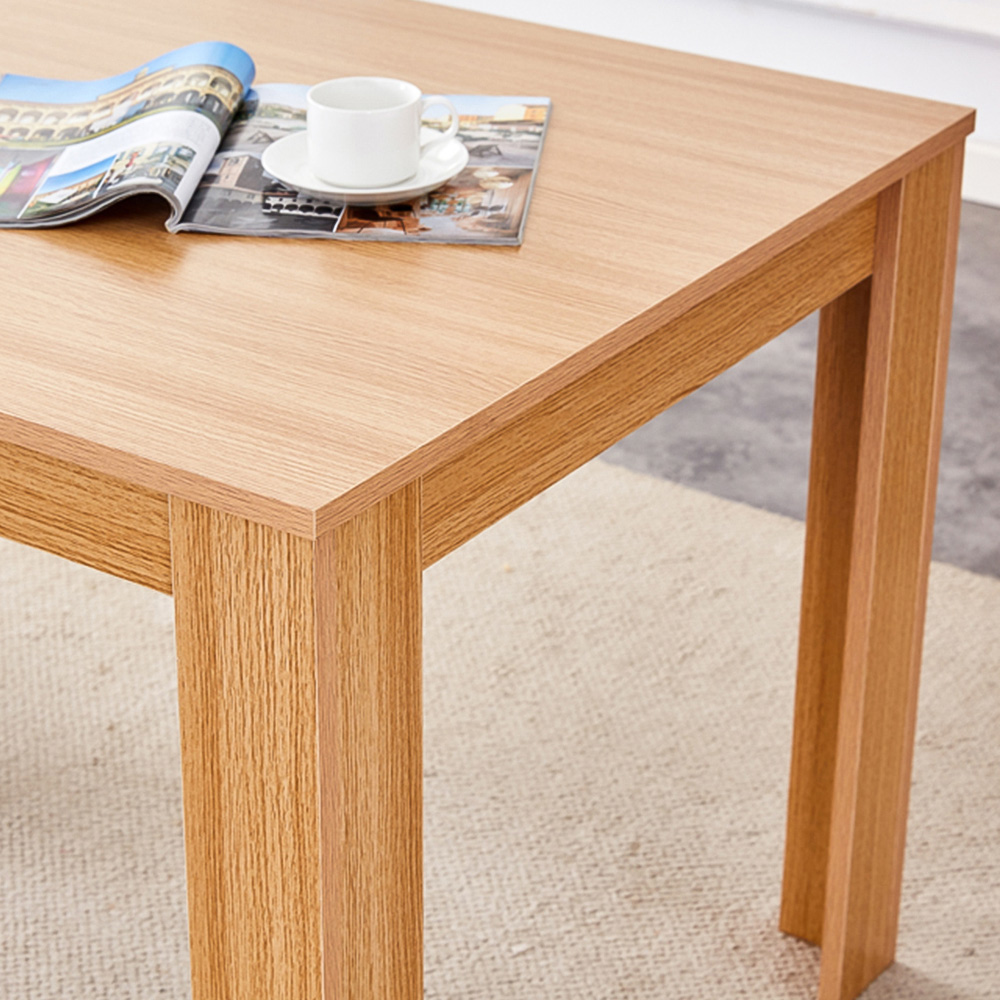 Kosy Koala 6 Seater Dining Set with Bench Oak Effect and Grey Velvet Image 2