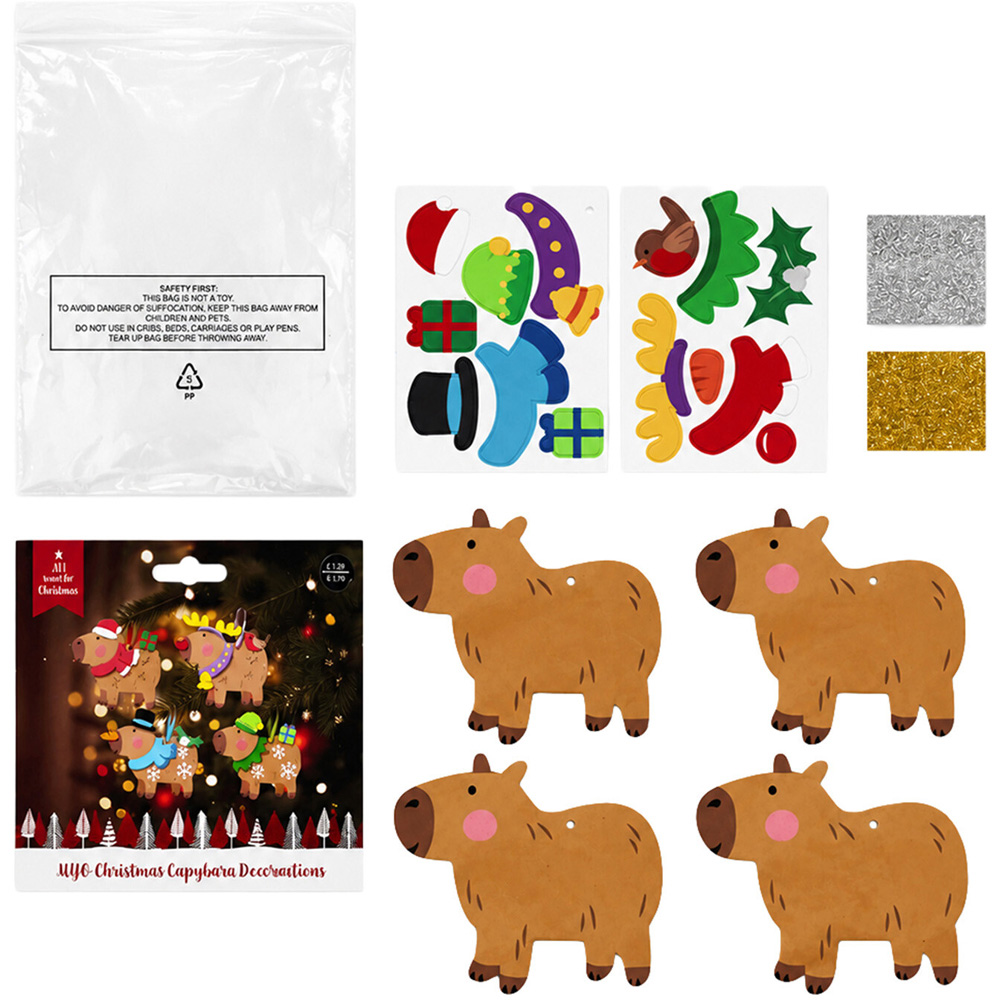 Make Your Own Christmas Capybara Decorations Kit Image 3