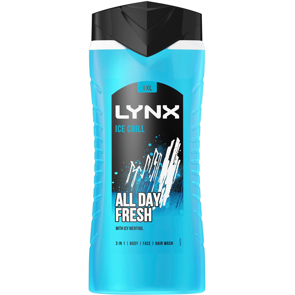 Lynx Ice Chill Iced Mint and Lemon Shower Gel 500ml 3 Pack Image 2