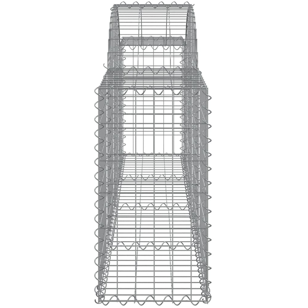 vidaXL Silver Galvanised Iron Arched Gabion Basket 200 x 30 x 60/80cm 15 Pack Image 4