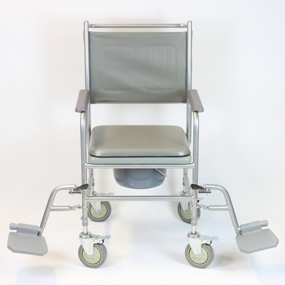 NRS Healthcare Powder Coated Wheeled Commode Image 4