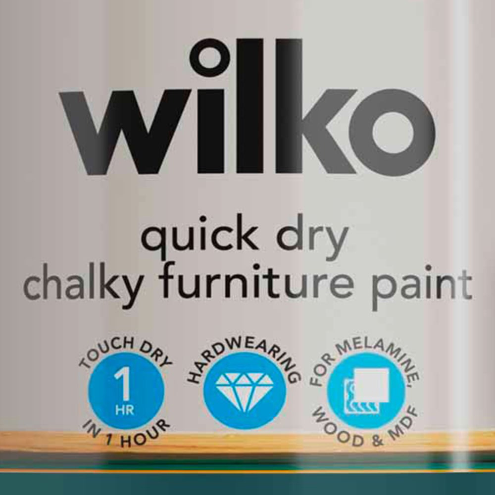 Wilko Quick Dry Jaded Teal Furniture Paint 750ml Image 4
