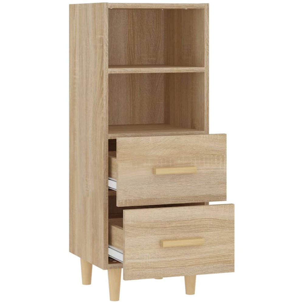 vidaXL 2 Drawer 2 Shelf Sonoma Oak Sideboard Image 7