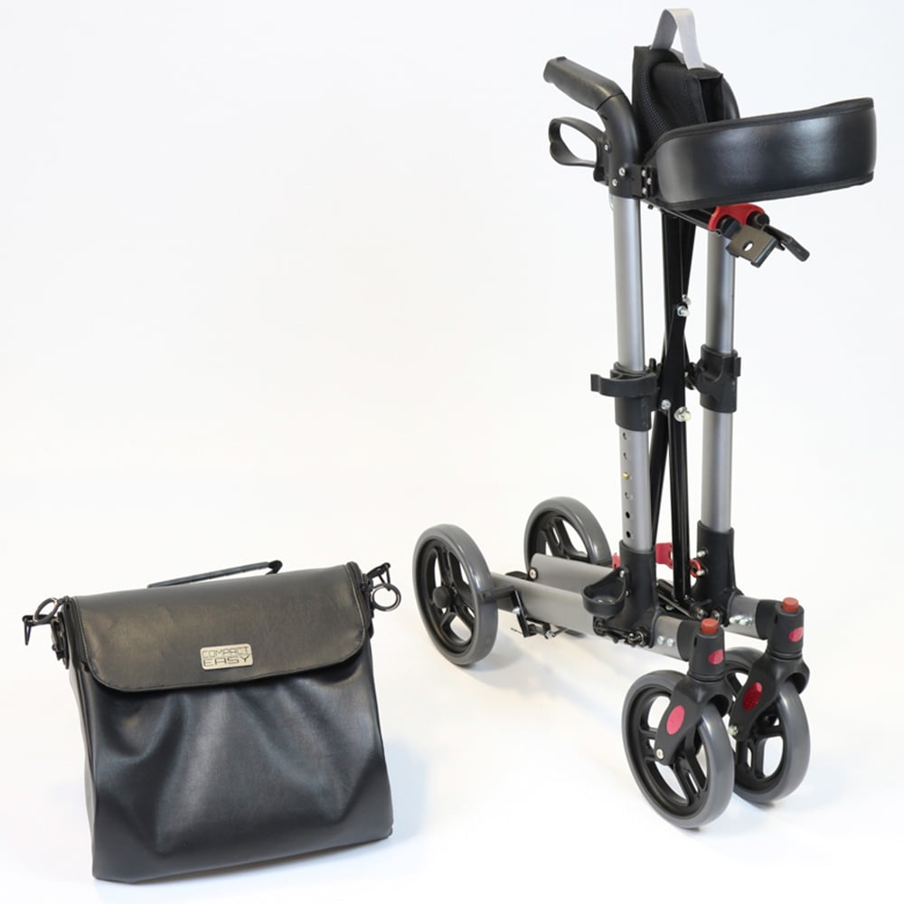 NRS Healthcare Compact Easy Plus Silver 4 Wheel Aluminium Rollator Image 5
