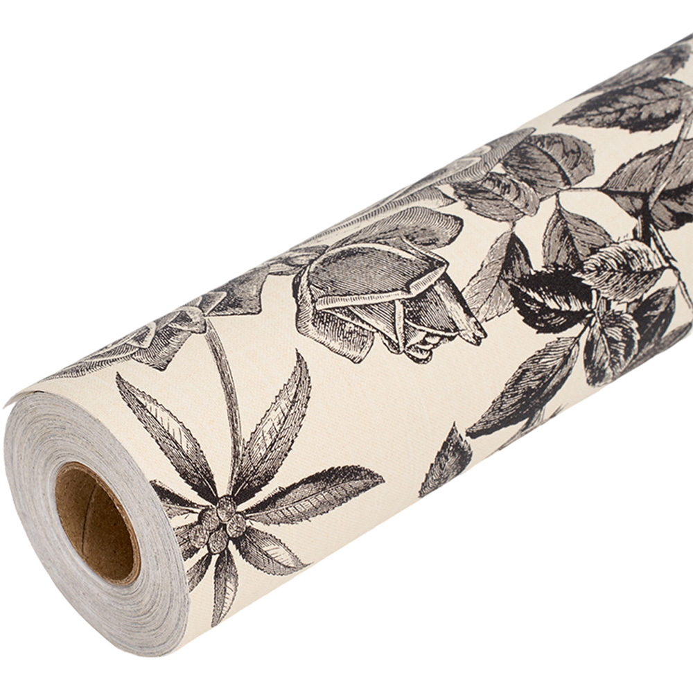Living and Home Floral Pattern Beige and Black Peel and Stick Wallpaper Image 4