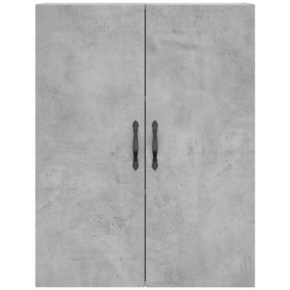 vidaXL 3 Door 3 Drawer Concrete Grey Highboard with Black Metal Legs Image 6