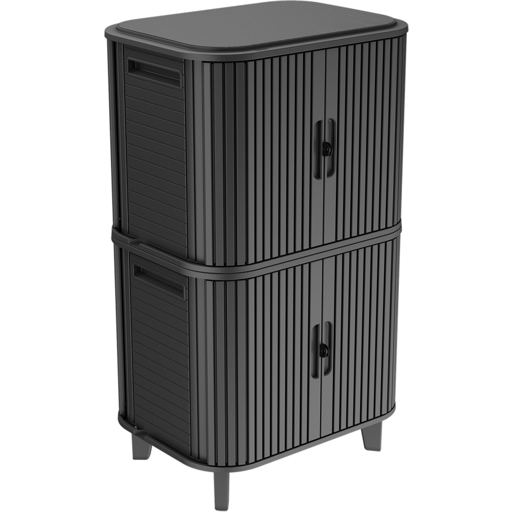 Keter Velo 2 Door Graphite Sliding Storage Cabinet Image 4