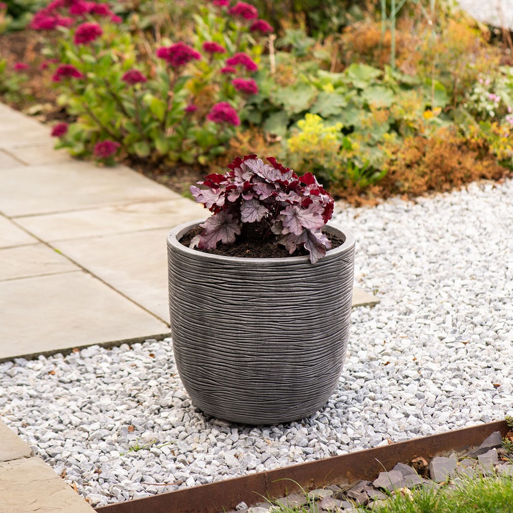 Extra Large Round Amalfi Pot Grey Image 2